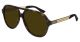 Gucci Gg0688S002 Aviator Shiny Dark Havana Havanabrownbrown Man Nb